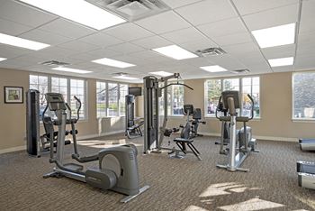 Fitness center with modern equipment